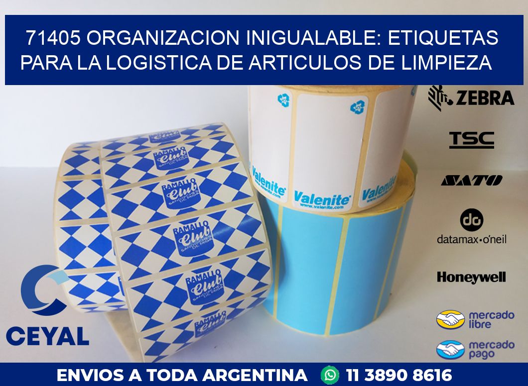 71405 ORGANIZACION INIGUALABLE: ETIQUETAS PARA LA LOGISTICA DE ARTICULOS DE LIMPIEZA