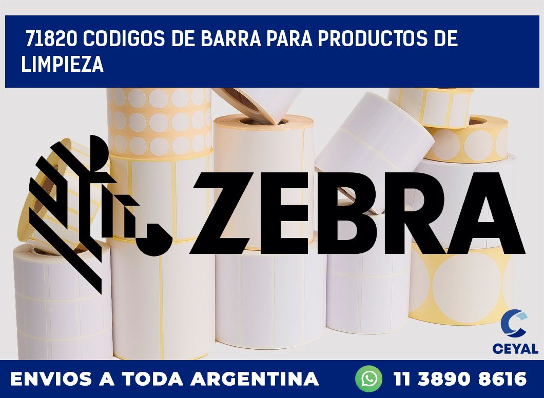 71820 CODIGOS DE BARRA PARA PRODUCTOS DE LIMPIEZA