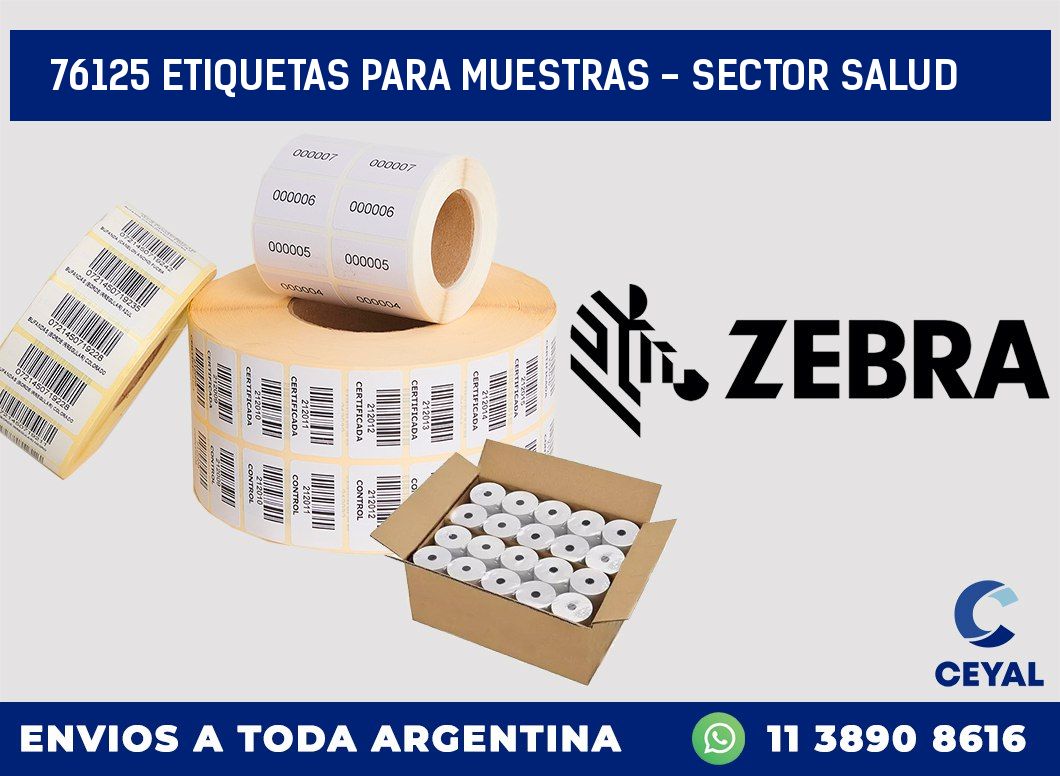 76125 ETIQUETAS PARA MUESTRAS - SECTOR SALUD