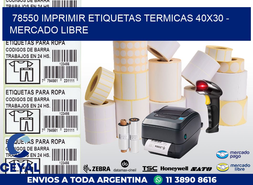 78550 IMPRIMIR ETIQUETAS TERMICAS 40X30 - MERCADO LIBRE