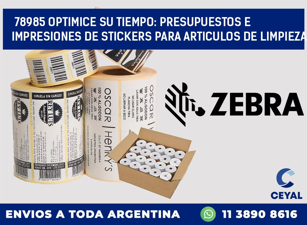 78985 OPTIMICE SU TIEMPO: PRESUPUESTOS E IMPRESIONES DE STICKERS PARA ARTICULOS DE LIMPIEZA