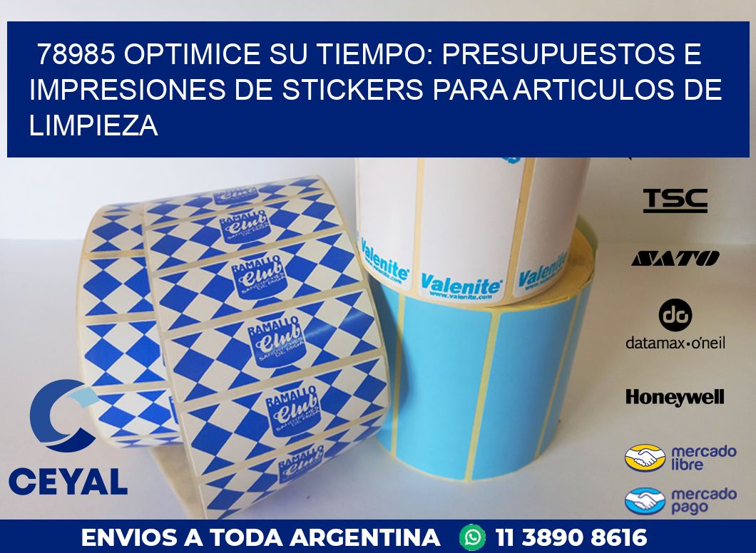 78985 OPTIMICE SU TIEMPO: PRESUPUESTOS E IMPRESIONES DE STICKERS PARA ARTICULOS DE LIMPIEZA