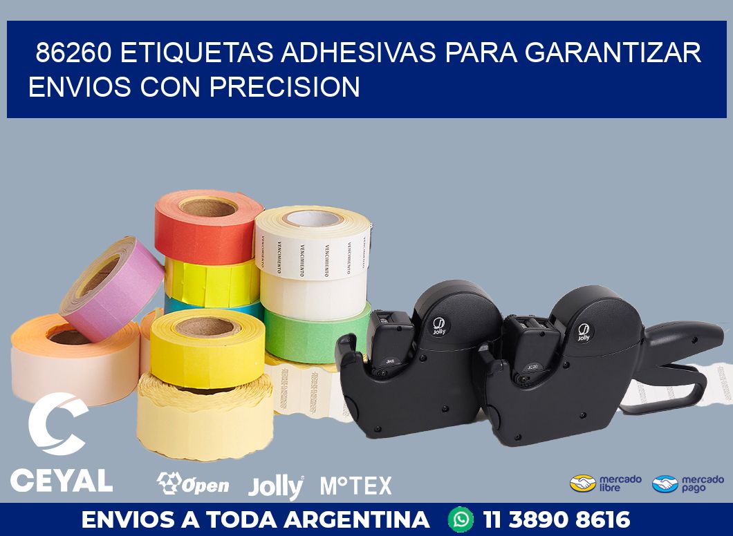 86260 ETIQUETAS ADHESIVAS PARA GARANTIZAR ENVIOS CON PRECISION