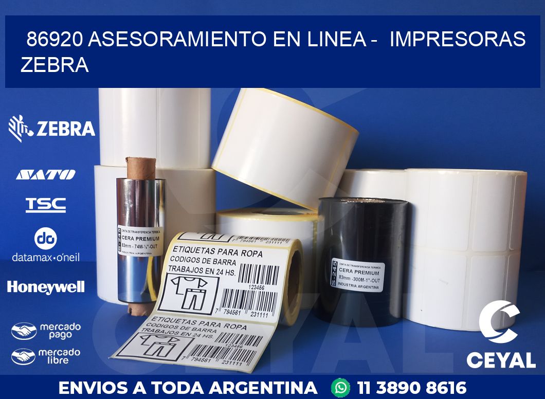 86920 ASESORAMIENTO EN LINEA -  IMPRESORAS ZEBRA