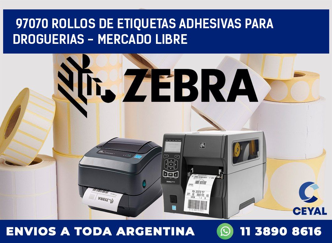 97070 ROLLOS DE ETIQUETAS ADHESIVAS PARA DROGUERIAS - MERCADO LIBRE