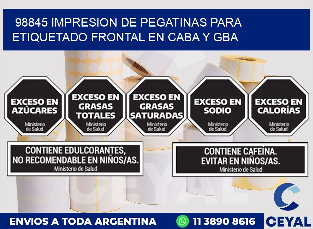 98845 IMPRESION DE PEGATINAS PARA ETIQUETADO FRONTAL EN CABA Y GBA