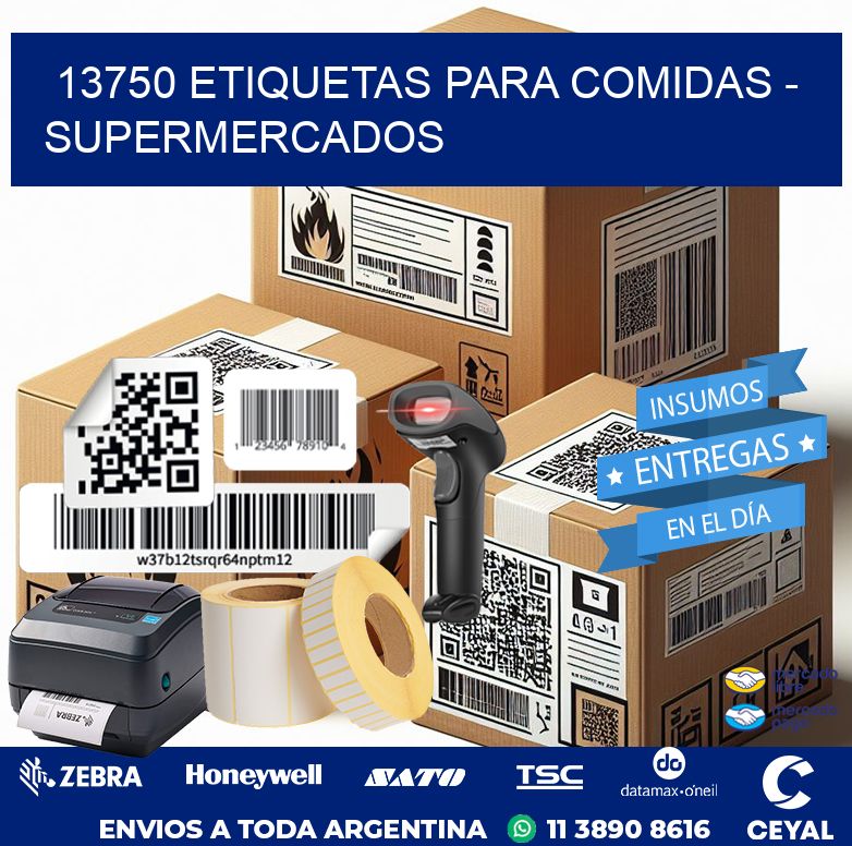 13750 ETIQUETAS PARA COMIDAS - SUPERMERCADOS