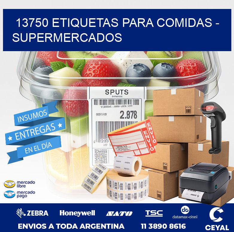 13750 ETIQUETAS PARA COMIDAS – SUPERMERCADOS