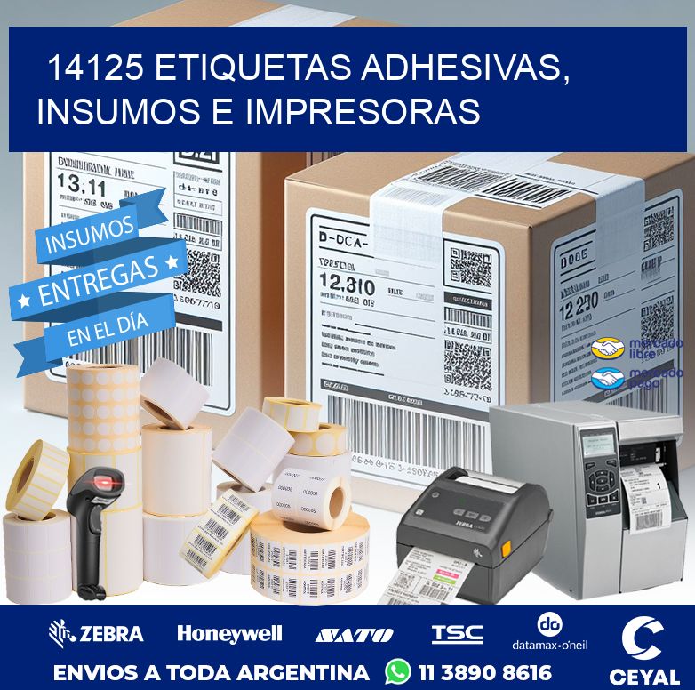 14125 ETIQUETAS ADHESIVAS, INSUMOS E IMPRESORAS