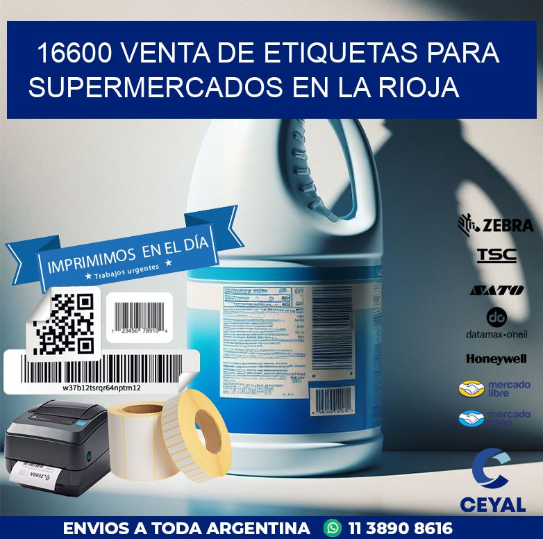 16600 VENTA DE ETIQUETAS PARA SUPERMERCADOS EN LA RIOJA