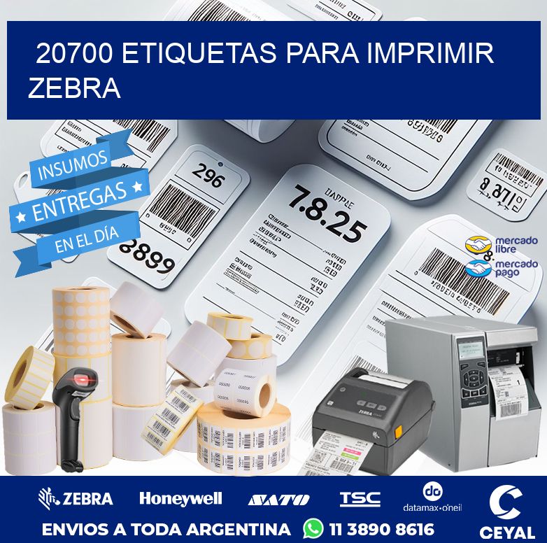 20700 ETIQUETAS PARA IMPRIMIR ZEBRA