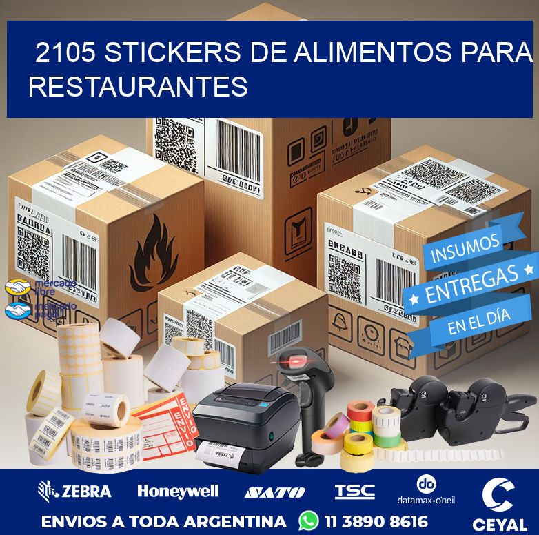 2105 STICKERS DE ALIMENTOS PARA RESTAURANTES