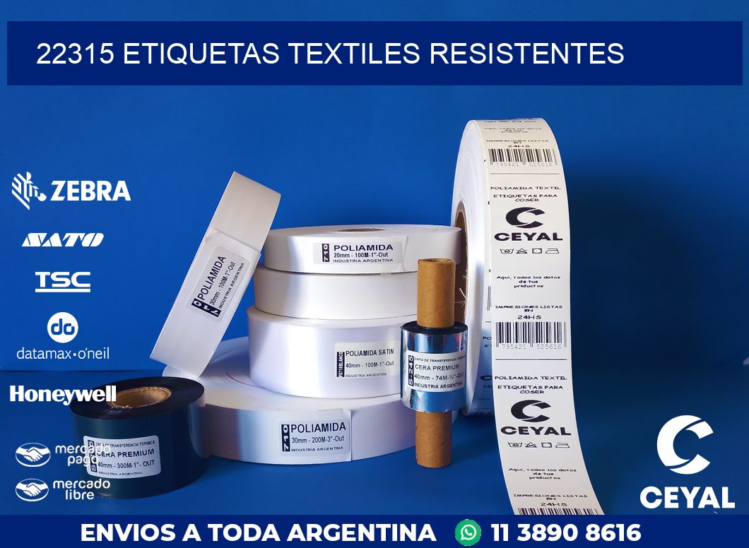 22315 ETIQUETAS TEXTILES RESISTENTES