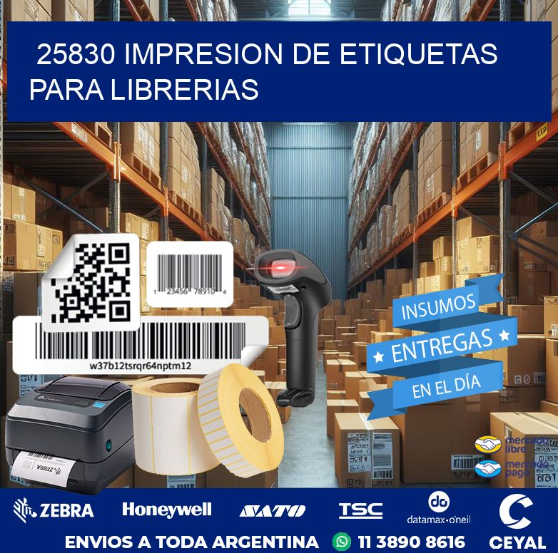 25830 IMPRESION DE ETIQUETAS PARA LIBRERIAS