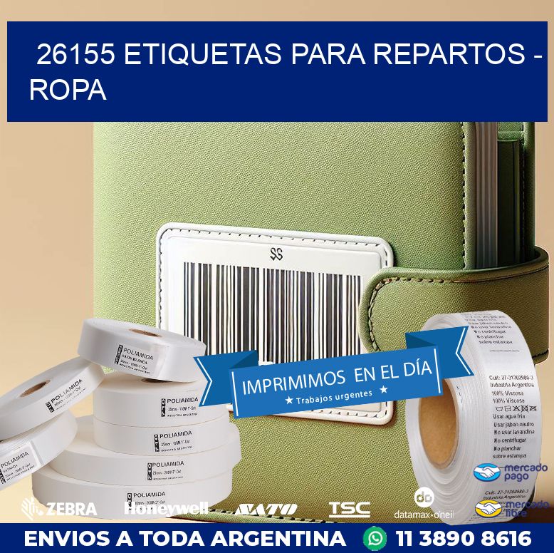 26155 ETIQUETAS PARA REPARTOS - ROPA