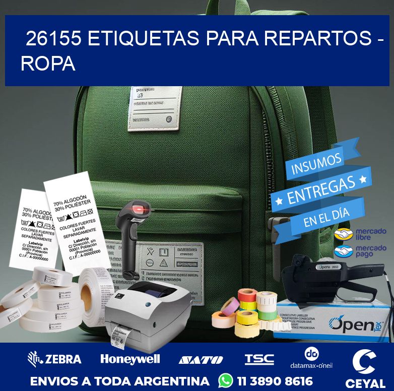 26155 ETIQUETAS PARA REPARTOS - ROPA
