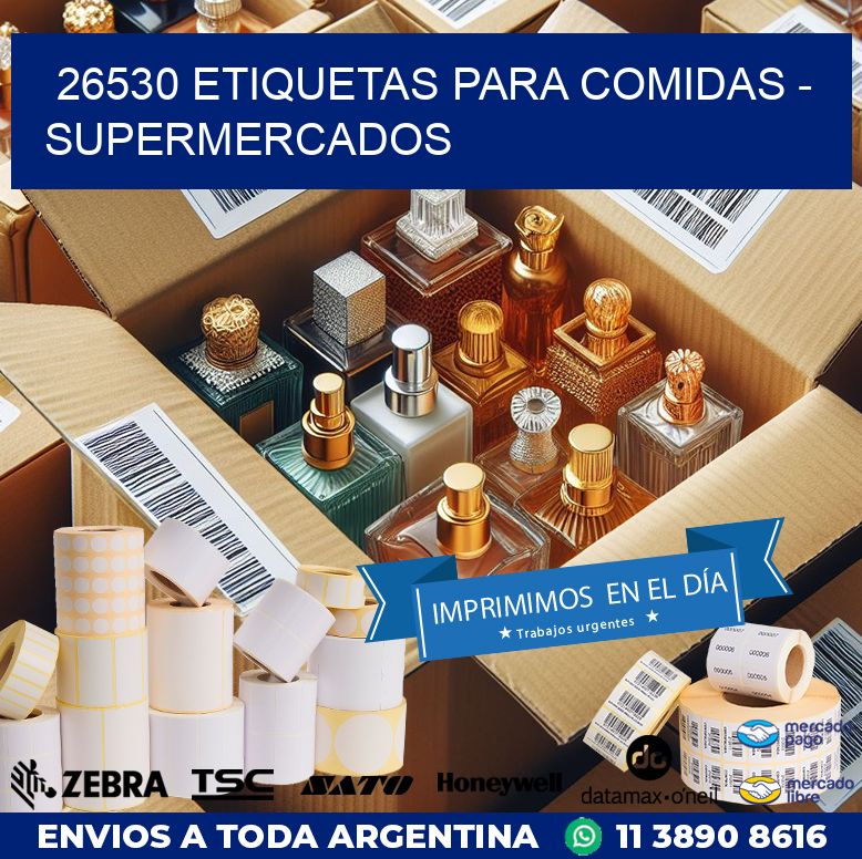 26530 ETIQUETAS PARA COMIDAS - SUPERMERCADOS
