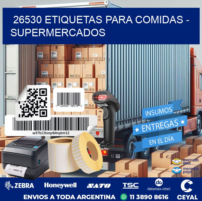 26530 ETIQUETAS PARA COMIDAS - SUPERMERCADOS