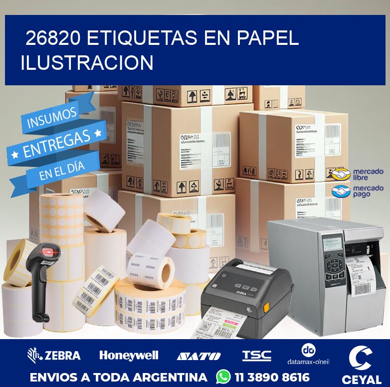 26820 ETIQUETAS EN PAPEL ILUSTRACION