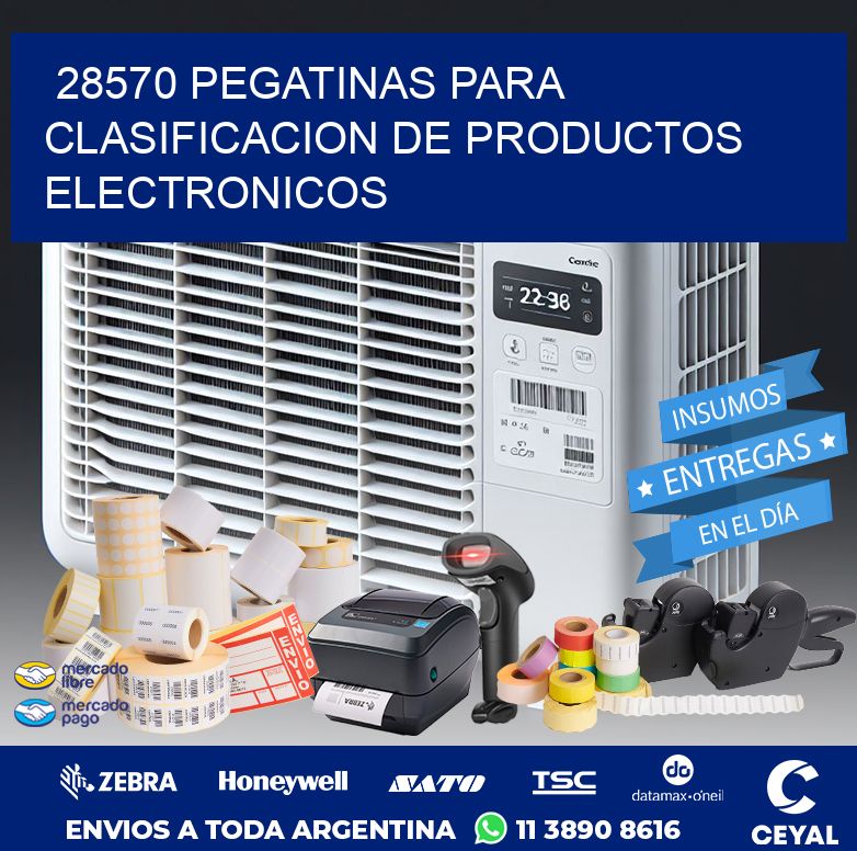 28570 PEGATINAS PARA CLASIFICACION DE PRODUCTOS ELECTRONICOS