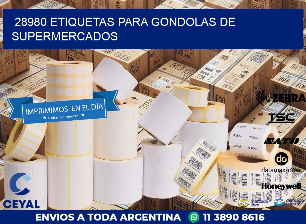 28980 ETIQUETAS PARA GONDOLAS DE SUPERMERCADOS