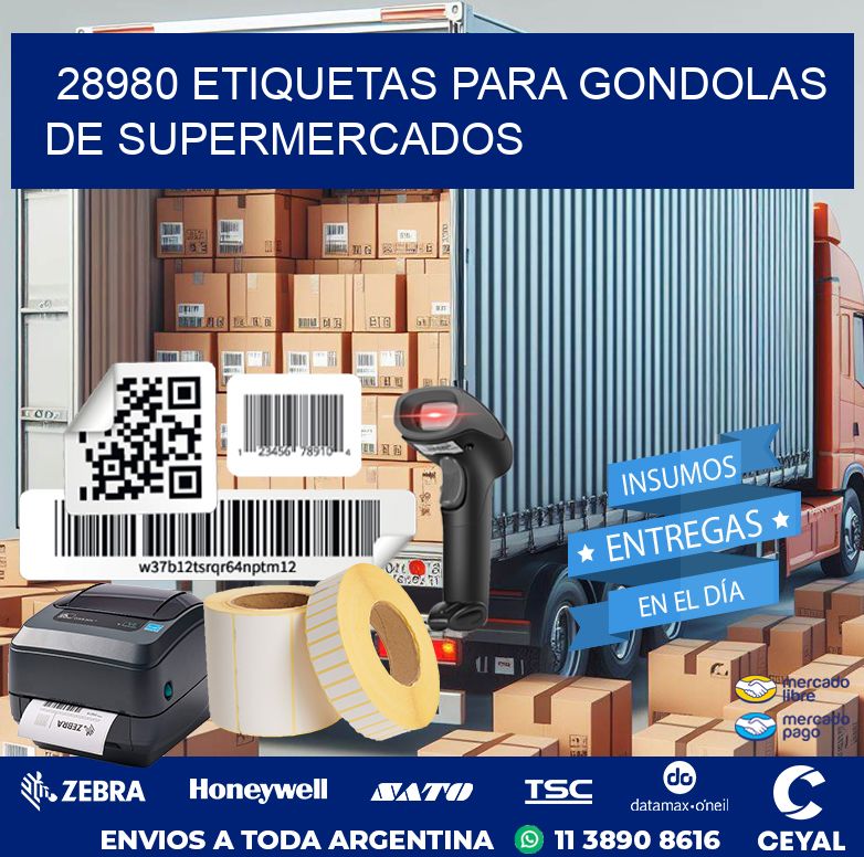 28980 ETIQUETAS PARA GONDOLAS DE SUPERMERCADOS