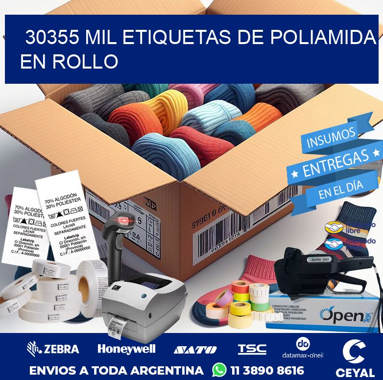 30355 MIL ETIQUETAS DE POLIAMIDA EN ROLLO