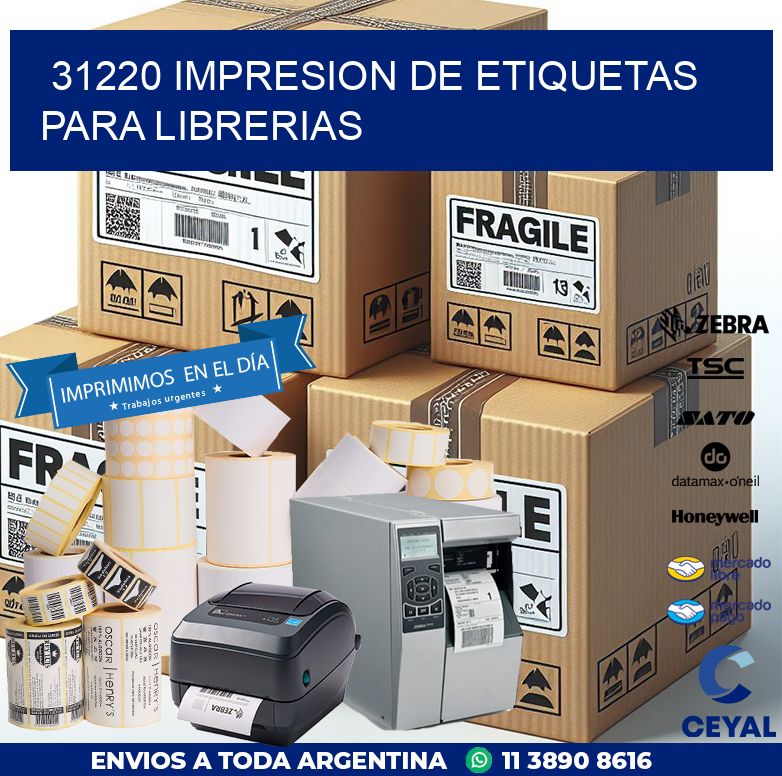 31220 IMPRESION DE ETIQUETAS PARA LIBRERIAS