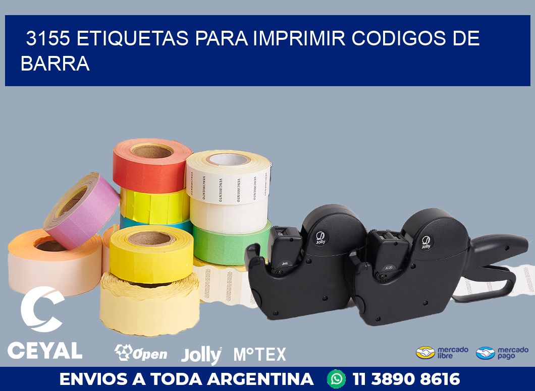 3155 ETIQUETAS PARA IMPRIMIR CODIGOS DE BARRA