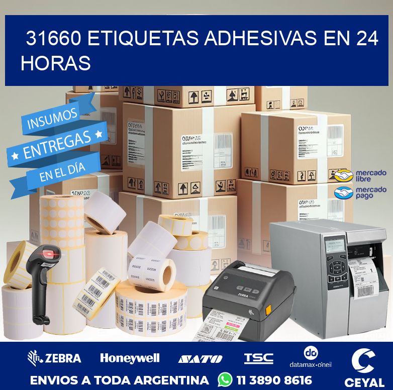 31660 ETIQUETAS ADHESIVAS EN 24 HORAS