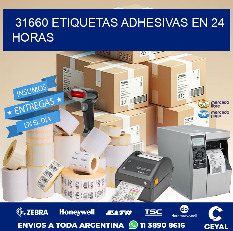 31660 ETIQUETAS ADHESIVAS EN 24 HORAS