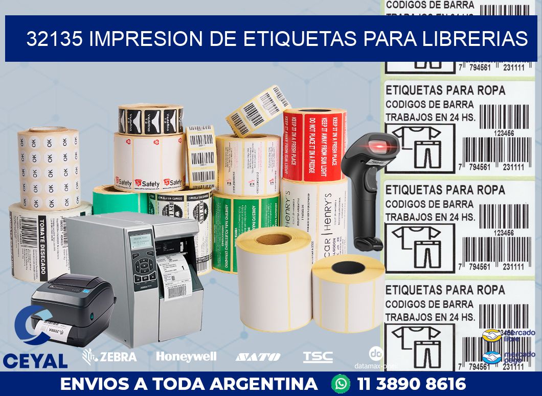 32135 IMPRESION DE ETIQUETAS PARA LIBRERIAS
