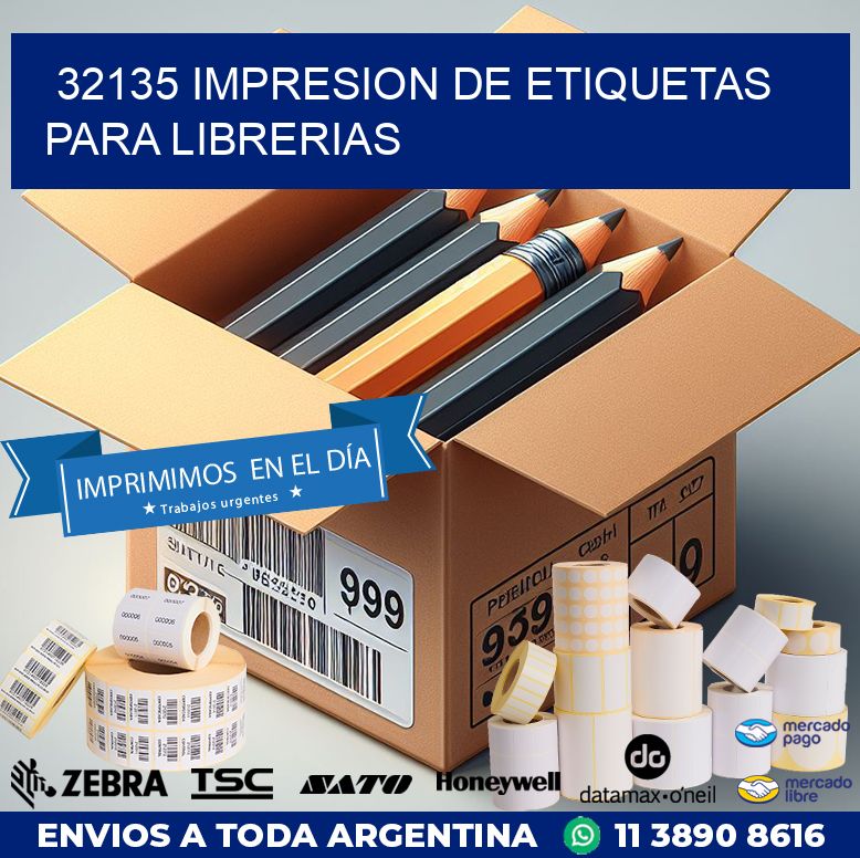 32135 IMPRESION DE ETIQUETAS PARA LIBRERIAS