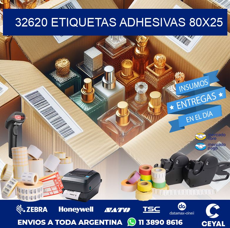 32620 ETIQUETAS ADHESIVAS 80X25