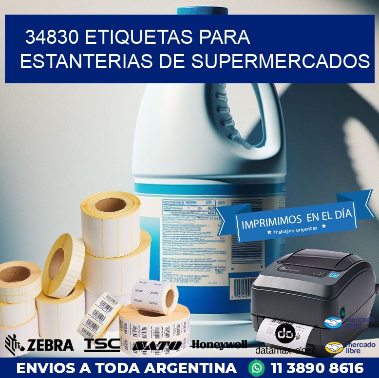 34830 ETIQUETAS PARA ESTANTERIAS DE SUPERMERCADOS