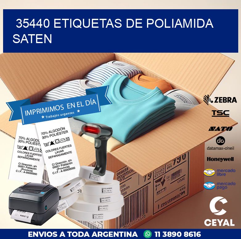 35440 ETIQUETAS DE POLIAMIDA SATEN