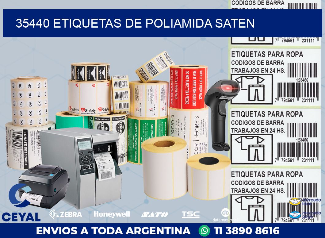 35440 ETIQUETAS DE POLIAMIDA SATEN