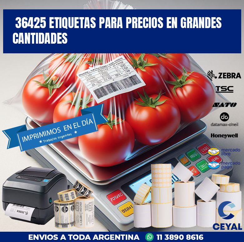 36425 ETIQUETAS PARA PRECIOS EN GRANDES CANTIDADES