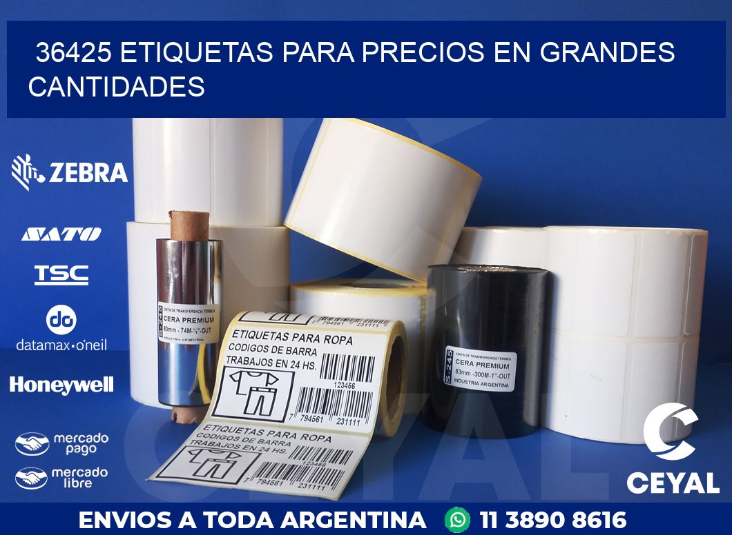 36425 ETIQUETAS PARA PRECIOS EN GRANDES CANTIDADES