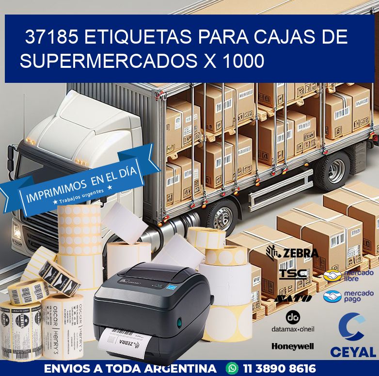 37185 ETIQUETAS PARA CAJAS DE SUPERMERCADOS X 1000