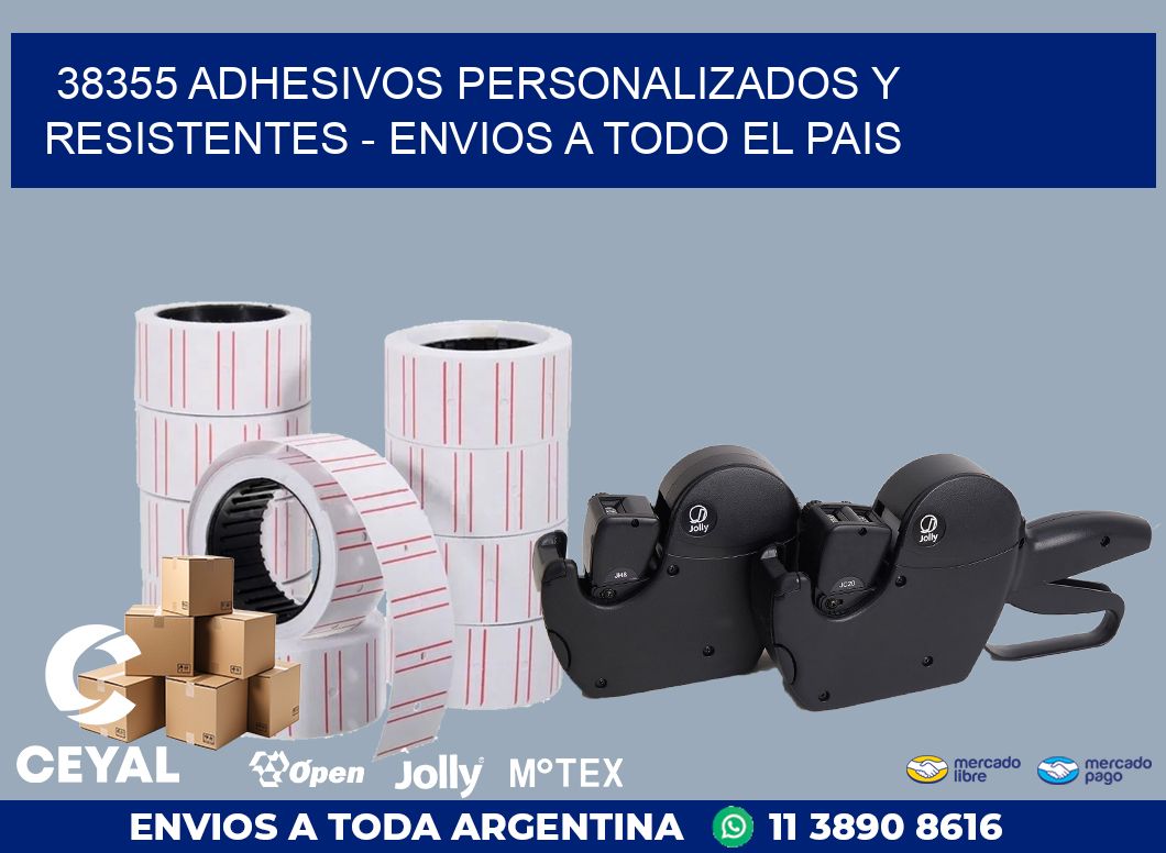 38355 ADHESIVOS PERSONALIZADOS Y RESISTENTES - ENVIOS A TODO EL PAIS