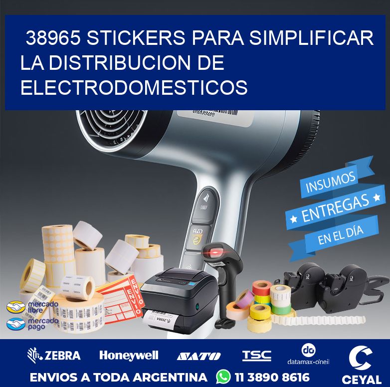 38965 STICKERS PARA SIMPLIFICAR LA DISTRIBUCION DE ELECTRODOMESTICOS