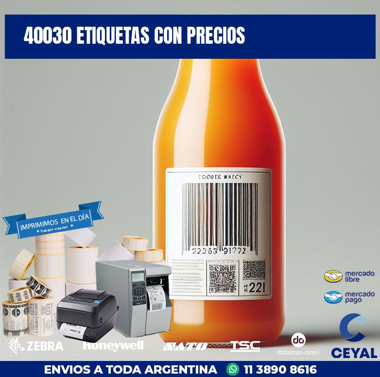 40030 ETIQUETAS CON PRECIOS