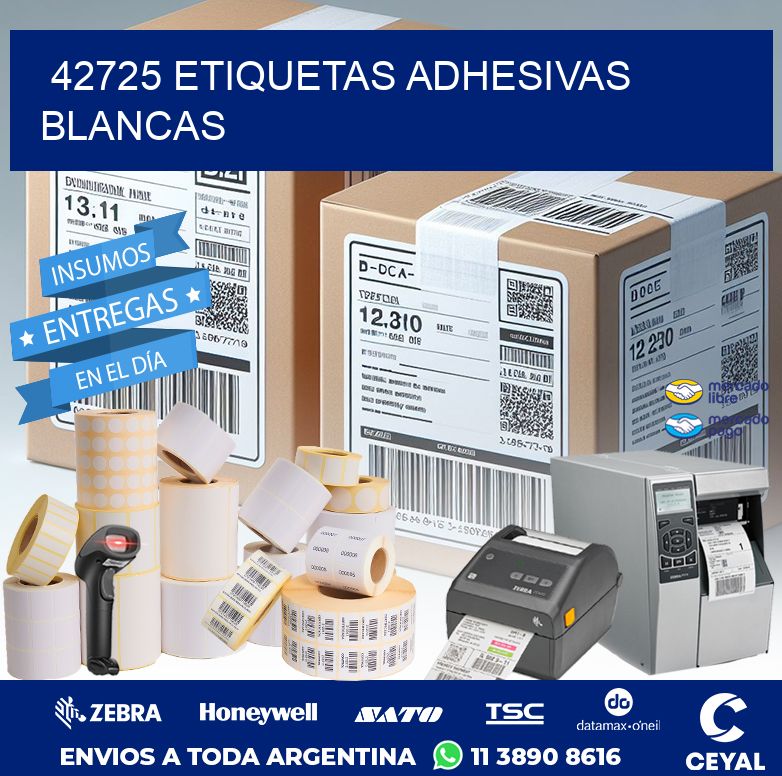42725 ETIQUETAS ADHESIVAS BLANCAS