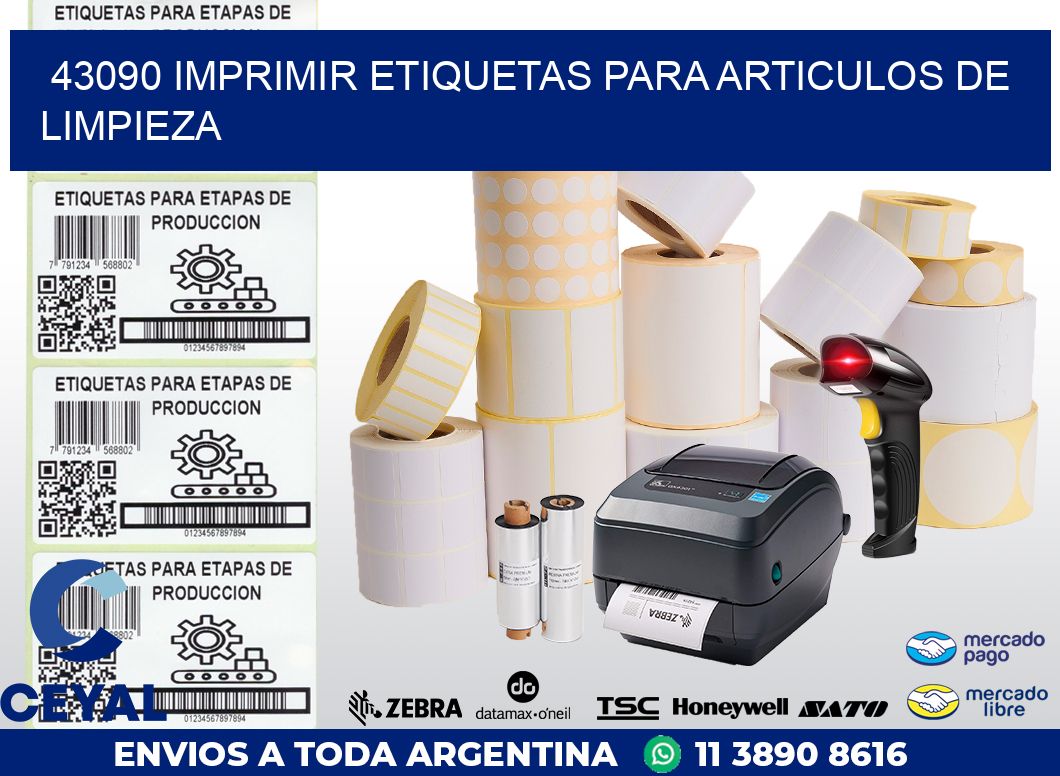 43090 IMPRIMIR ETIQUETAS PARA ARTICULOS DE LIMPIEZA