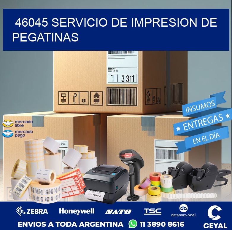 46045 SERVICIO DE IMPRESION DE PEGATINAS
