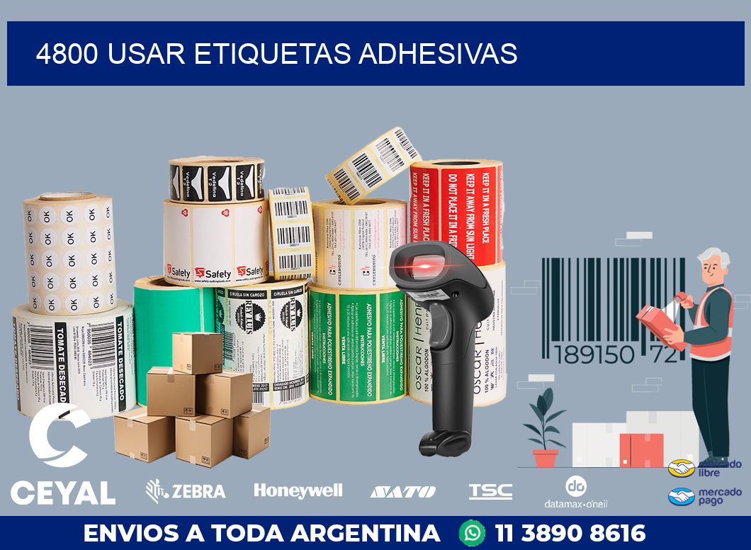 4800 USAR ETIQUETAS ADHESIVAS