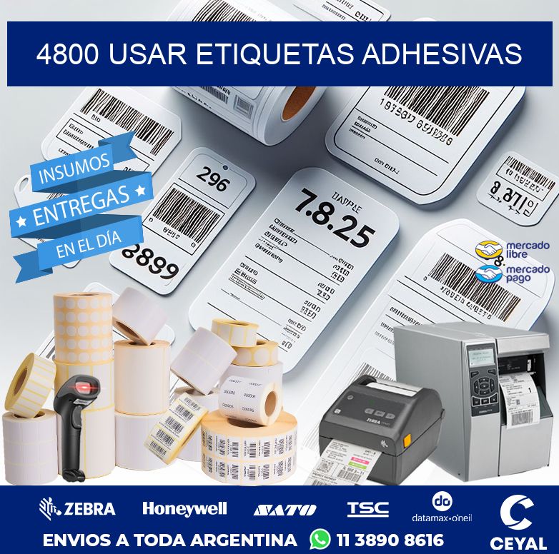 4800 USAR ETIQUETAS ADHESIVAS