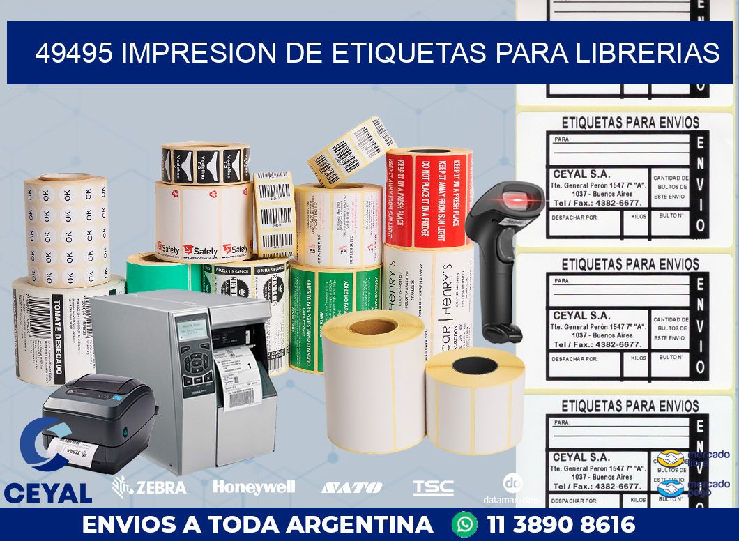 49495 IMPRESION DE ETIQUETAS PARA LIBRERIAS