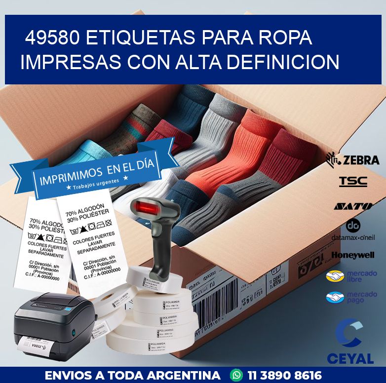 49580 ETIQUETAS PARA ROPA IMPRESAS CON ALTA DEFINICION